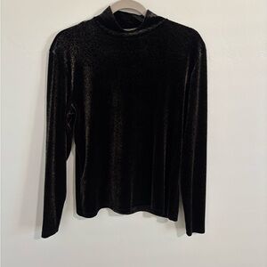 Elegant Black Velvet Women's Top